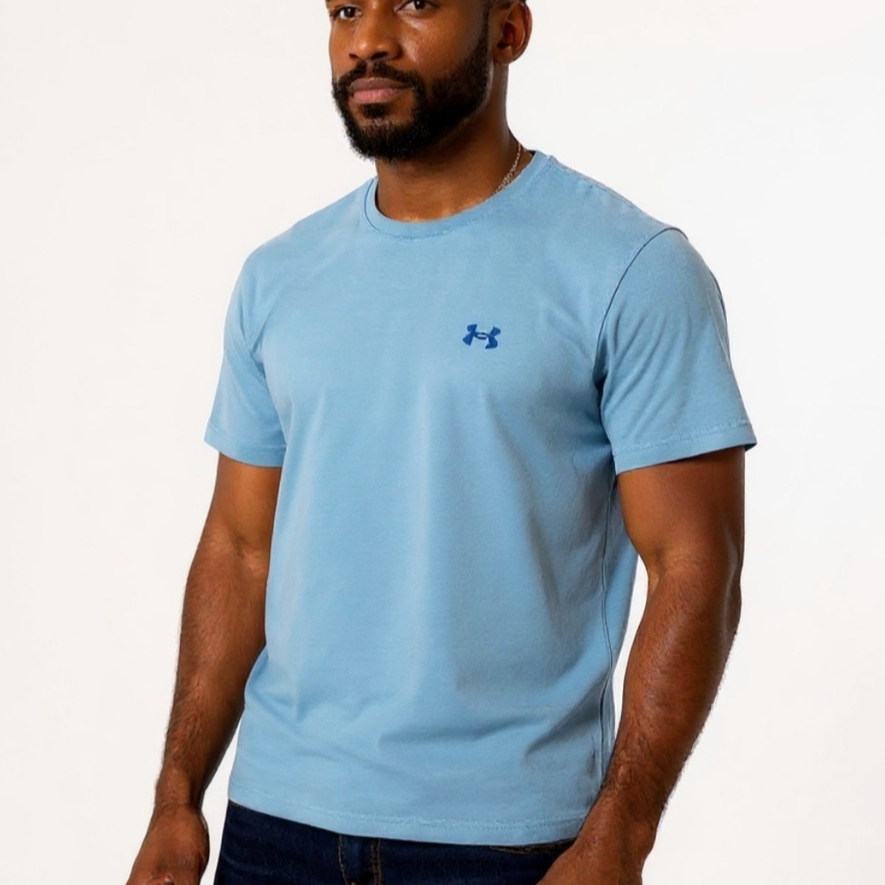 Under Armour Tech Textured Men's Blue Short Sleeve T-Shirt Loose Fit Size XL